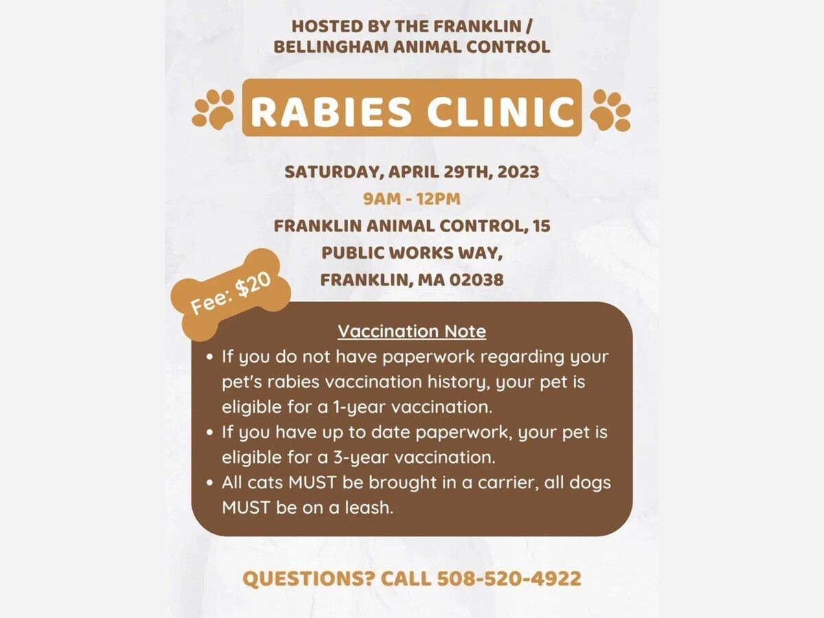 Towns Plan Joint Rabies Clinic Franklin Observer