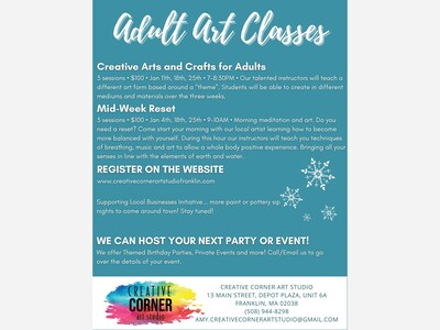 New Adult Art Classes! Register Now!