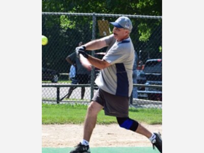 Pitching Softball to  Seniors 