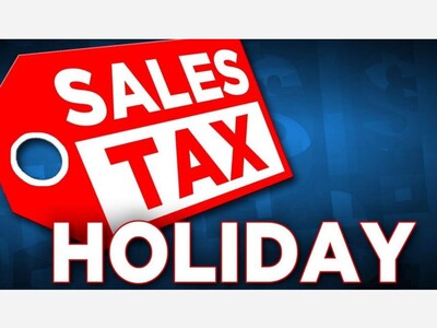 Tax Holiday Set on State Calendar