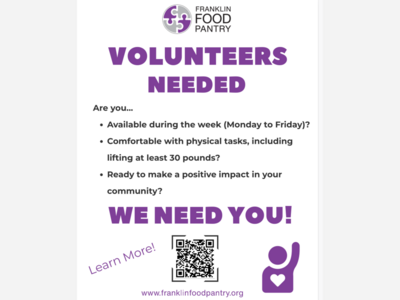 Franklin Food Pantry Seeks Volunteers