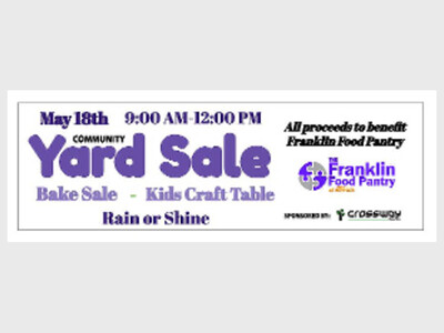 Community Yard Sale to benefit the Franklin Food Pantry 