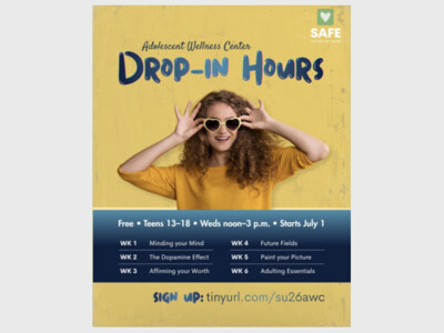 SAFE Coalition's Adolescent Wellness Summer Drop-In Hours