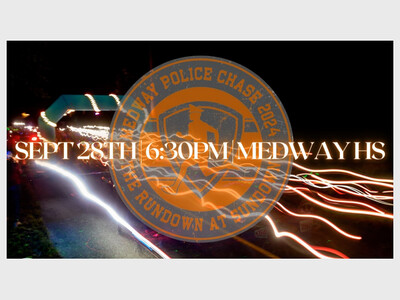 6th Annual Medway Police Chase 5K GLOW Run/Walk & Kids Fun Run Obstacle Course