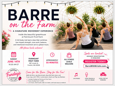 Barre on the Farm at Fairmount Fruit Farm